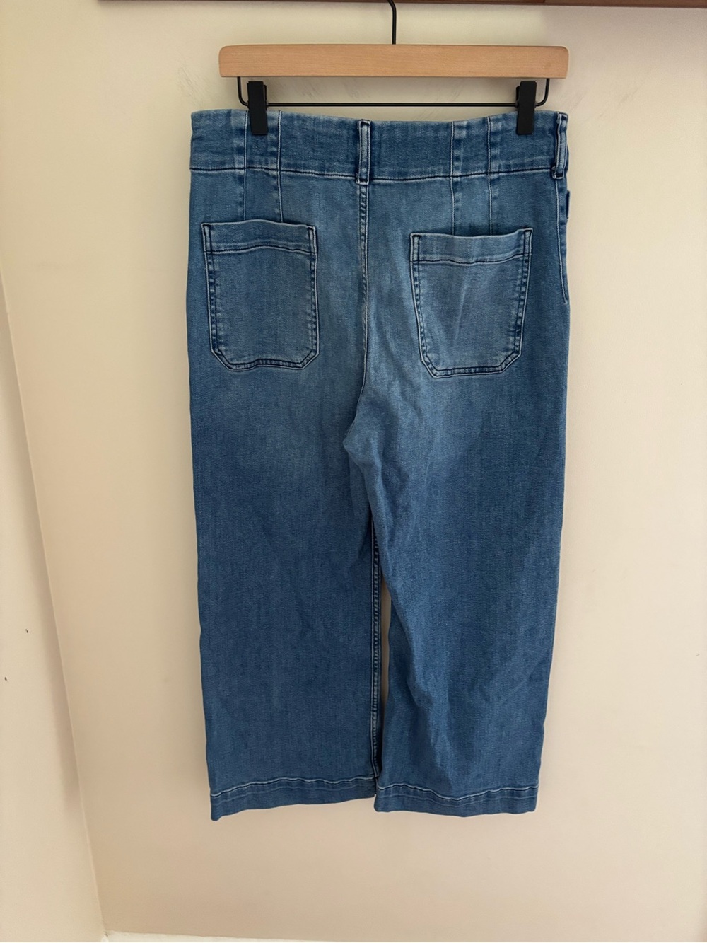 Maeve The Colette Crop High-Rise Wide-Leg Jean Anthropologie Denim 31 - Picture 4 of 8